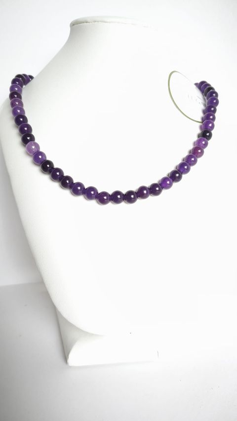 COLLAR AMATISTA DE 55CM+5CM
