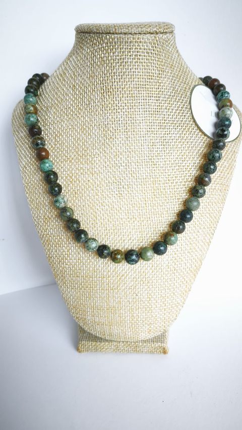 COLLAR TURQUESA AFRICANA DE 55CM +5CM