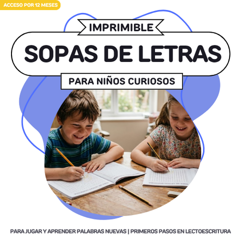 Sopa de Letras para Pequeños Curiosos — 14 sopas temáticas + soluciones