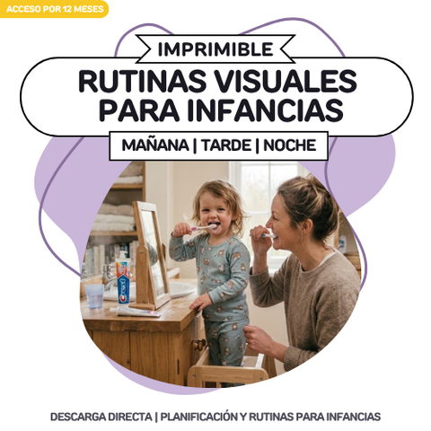 Rutinas Visuales para Infancias (tarjetas + placas, para imprimir)