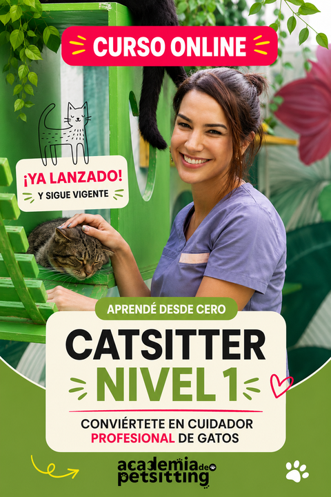 Curso de Catsitter Nivel 1 | Cuidado Profesional de Gatos