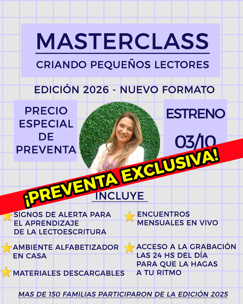 Masterclass: Criando Pequeños Lectores