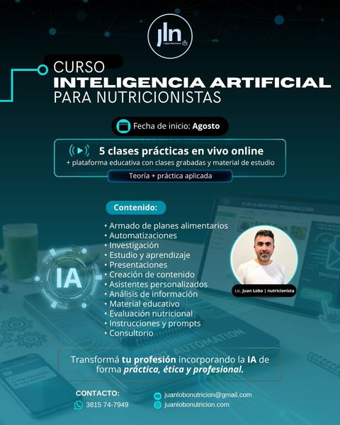 INTELIGENCIA ARTIFICIAL PARA NUTRICIONISTAS
