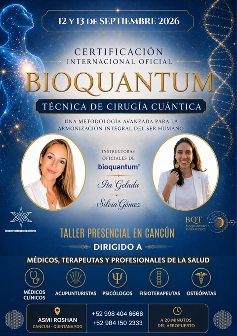 Certificación Internacional bioquantum® Cirugía Cuántica 
