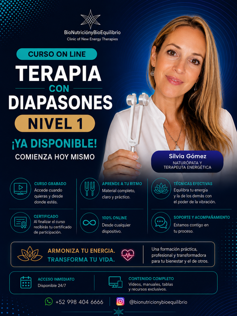 Curso Terapia con Diapasones Nivel 1 on line