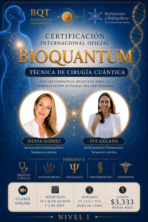 Certificación Internacional bioquantum® Cirugía Cuántica en línea