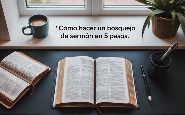 ✍️ Cómo Crear un Bosquejo de Sermón Efectivo en 5 Pasos