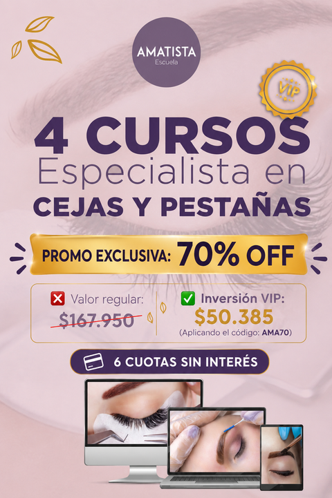 ACCESO VIP: ESPECIALISTA EN CEJAS Y PESTAÑAS