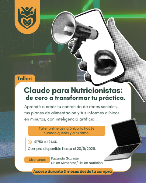 Claude para Nutricionistas: de cero a transformar tu práctica. 
