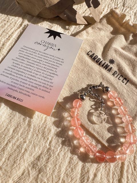 Pulsera Emperatriz - Cuarzo rosa