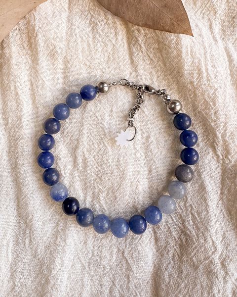 Pulsera Emperatriz - Cuarzo azul natural