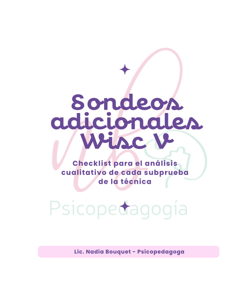 Sondeos adicionales WISC V