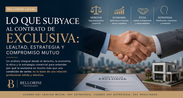 la exclusiva como contrato de lealtad mutua desde el derecho, la economía y la ética profesional