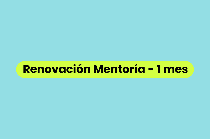 Renovación mensual de Mentoría - Pago transferencia