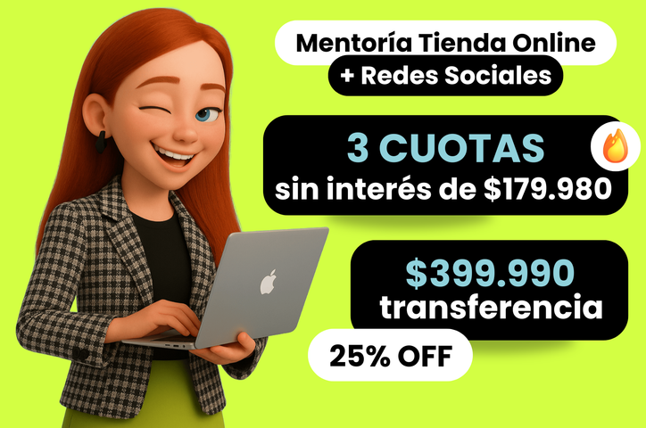 🛒Mentoría Tienda Online + Redes Sociales - Duración: 5 semanas (T. de Cred. y PayPal)
