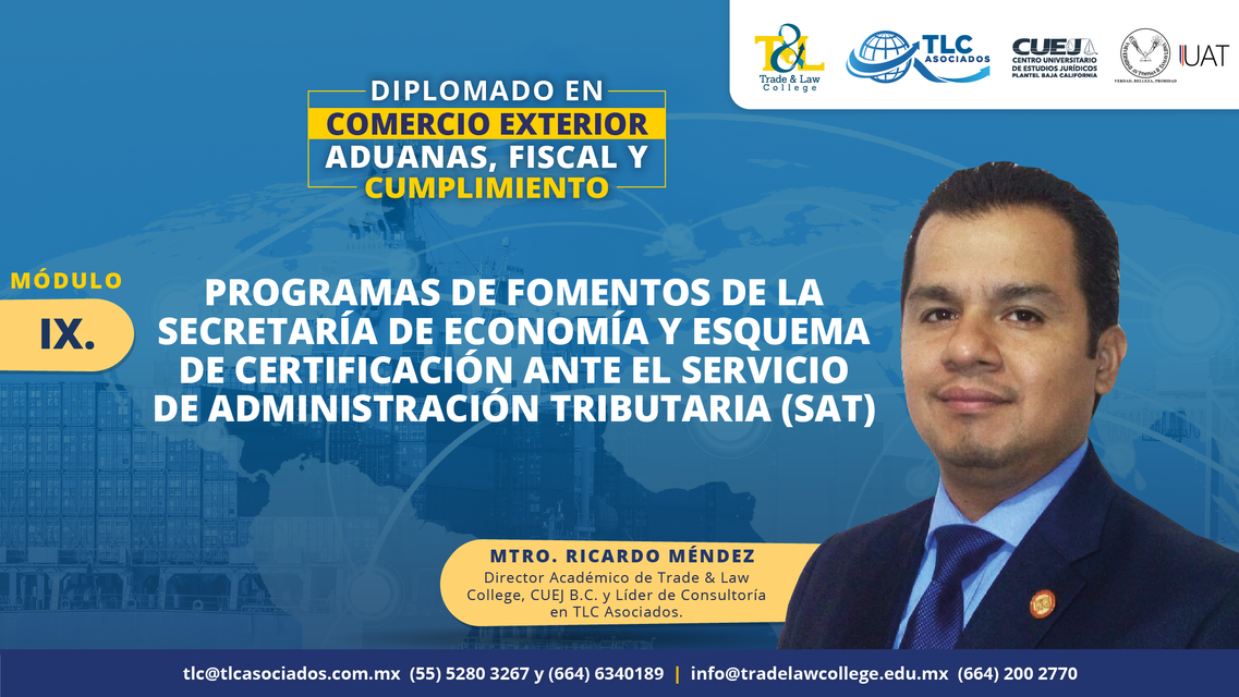 Diplomado En Comercio Exterior Aduanas Fiscal Y Cumplimiento Tandl College Cuej Bc Y Tlc 7570