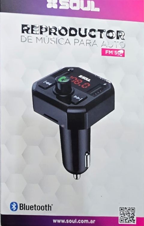 Adaptador Soul Bluetooth P/ Auto Micro Sd Mp3 Fm Transmisor