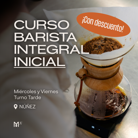 CURSO BARISTA lNICIAL INTEGRAL {MIE Y VIE} FINES OCTUBRE T.TARDE