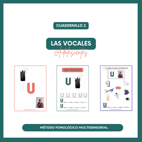 Cuadernillo de vocales para adolescentes
