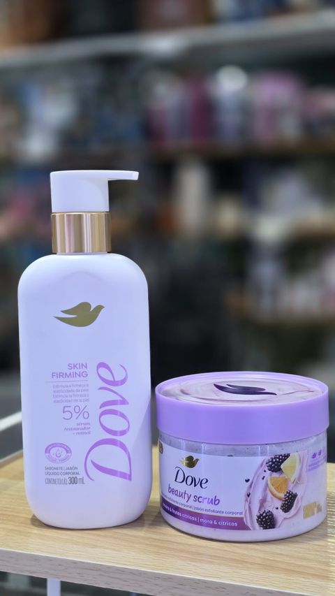 Combo Dove Cuidado Corporal | Skin Firming 300 ml + Beauty Scrub mora y cítricos 280g
