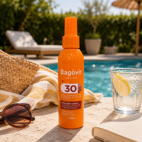 Protector Solar Bagóvit FPS 30 con Acelerador de Bronceado 200 g