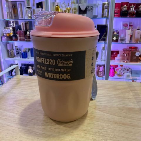 Vaso térmico Waterdog Coffee320 | Acero inoxidable con interior cerámico rosa 320 ml
