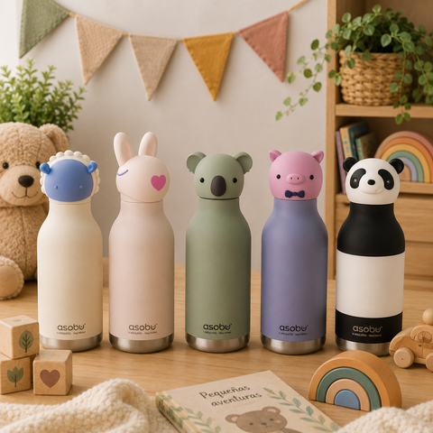 Botella Térmica Asobu Bestie 460 ml con Tapa Personaje y Sorbete | 