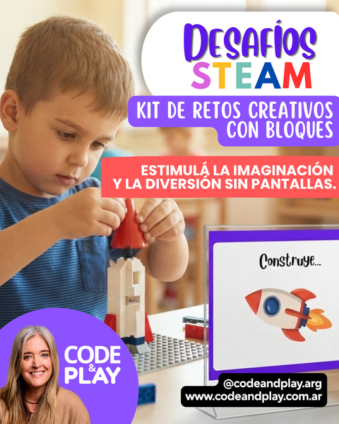 Kit STEAM de retos creativos con bloques
