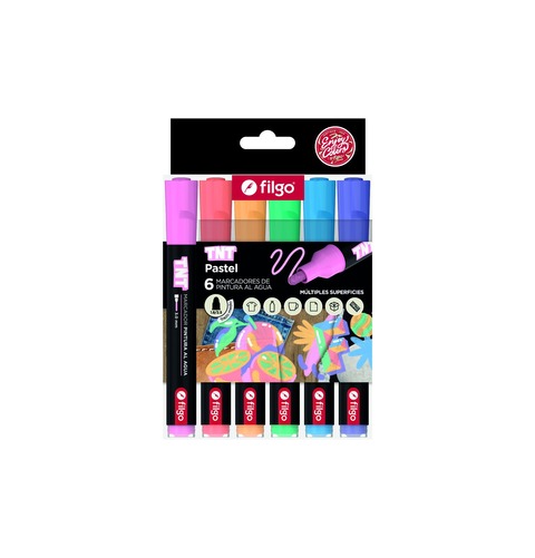 Marcadores Filgo TNT x6 Pastel