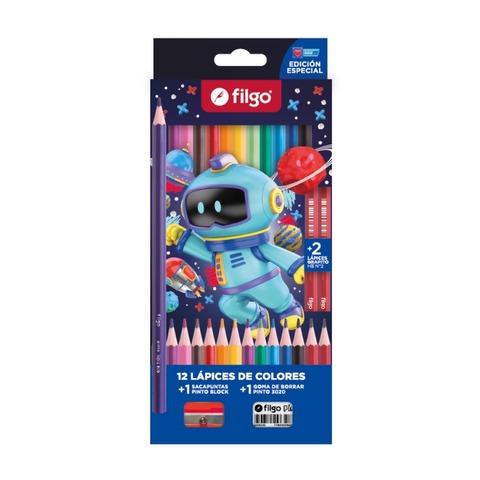 Pinturitas Filgo x12 + Acc. Astronauta