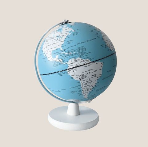 Globo Base Madera Laqueado Zeus c/Luz 20cm