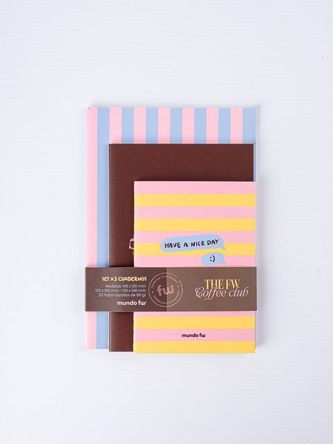 Set de Cuadernos FW Coffe Club x3