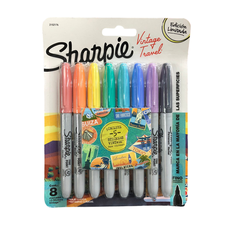 Set Sharpie Vintage Travel x8