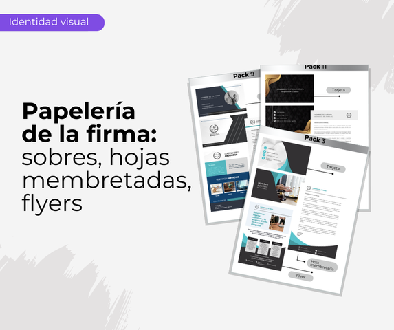 Papelería de la firma: Plantillas de diseño para sobres, hojas membretadas y volantes