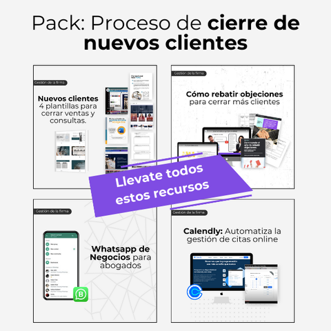 Pack Proceso de cierre de nuevos clientes