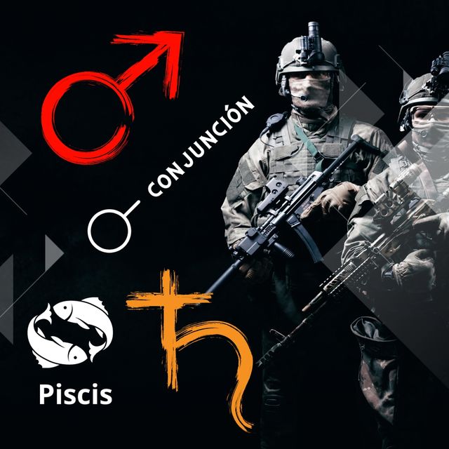 Marte conjunción Saturno en Piscis - Abril 2024
