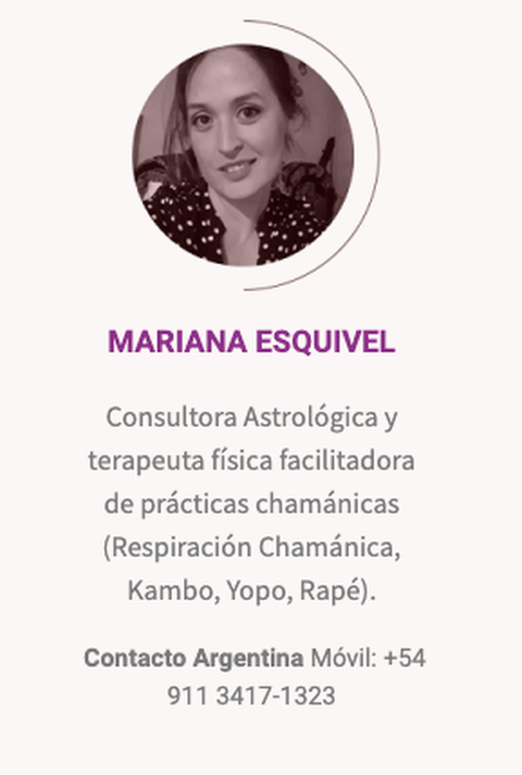 Sesiones de consultoría astrológica con orientación psicoanalítica y transpersonal con Mariana Esquivel