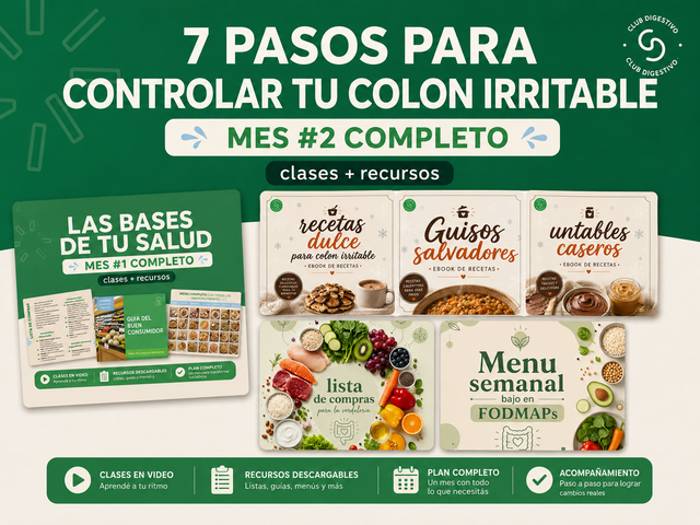 Pack completo - 7 pasos para controlar tu colon irritable