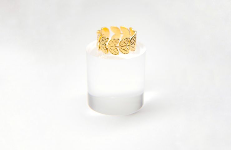 Anillo Corona Hojas 