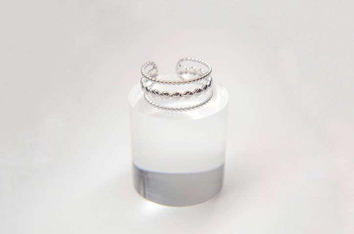 Anillo Círculo Plateado