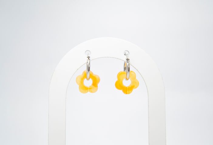 Aros Flor Amarillo 