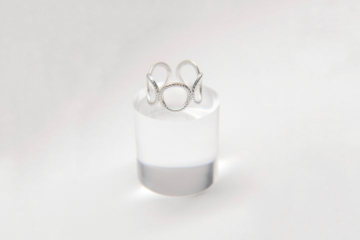Anillo Oval Plateado