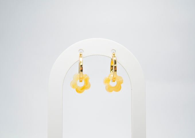 Aros Flor Dorados 