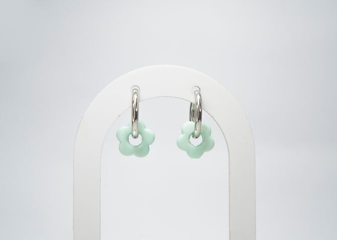 Aros Flor Celeste