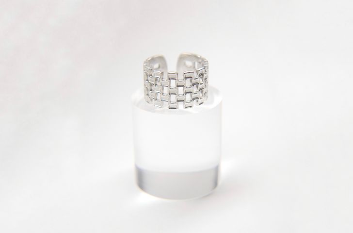 Anillo Ancho Plateado