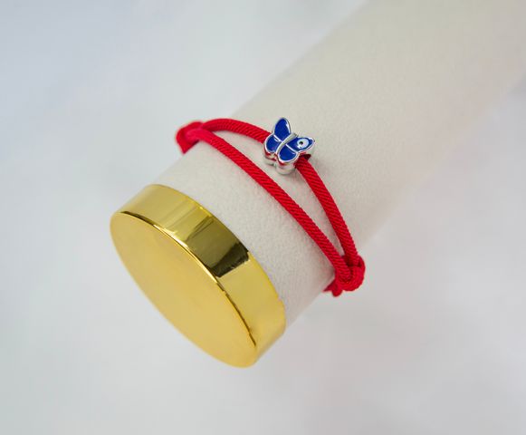 Pulsera Hilo Rojo Ojito Protector Mariposa 