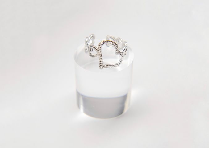 Anillo Corazón Plateado
