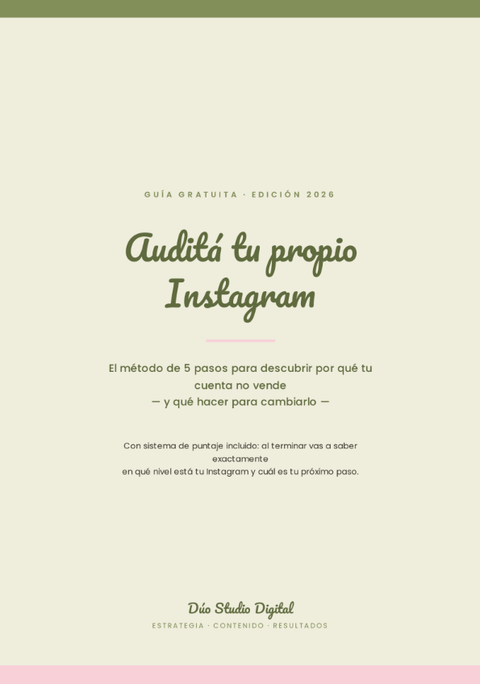 Guía Gratuita | Auditá tu Instagram y descubrí por qué no vende