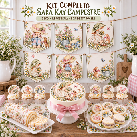 Kit  Sarah Kay Campestre , Deco Y Repostería 
