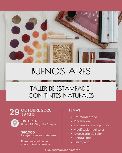 TALLER DE ESTAMPADO CON TINTES NATURALES
